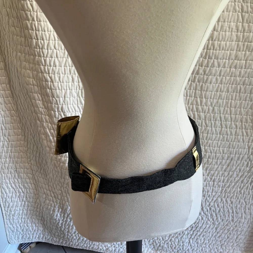NEW Oh Baby! Crown Sword Belt Kid Toddler Felt Faux Fur Gold Grey Cream Costume
